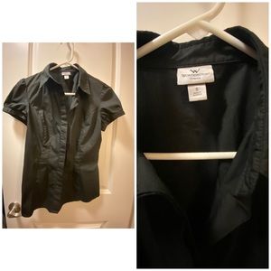 Black button up collar shirt